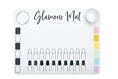 Twinkled T Nail Art Glamour Mat - Silicone Workstation for Nail Polish & Design Avelisse