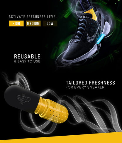 Crep Protect Shoe Refresher Pill - Ultimate Sneaker Deodorant, Odor Eliminator, Fresh Cotton Fragrance (Pack of 2)
