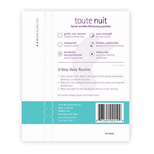 Toute Nuit Wrinkle Patches – Dolphin – Hypoallergenic Face Tape for Around the Mouth – 20 Count, Made in USA Avelisse