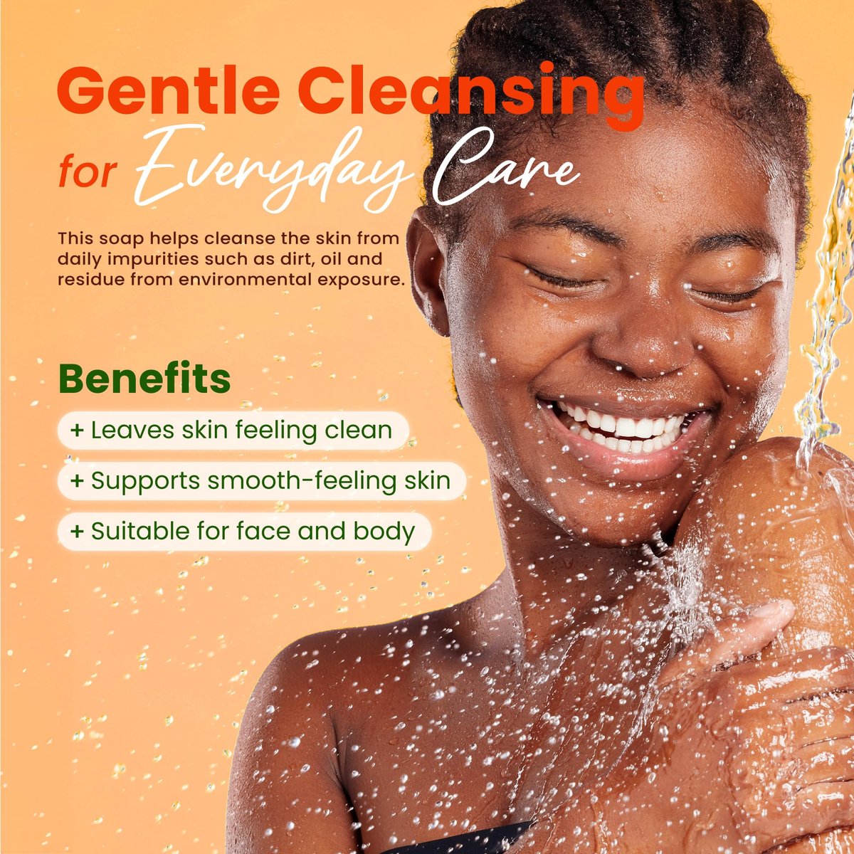 LAISAE Papaya Exfoliating Soap – Hydrating Face Moisturizer with Niacinamide, Shea Butter & Aloe Vera – Even Skin Tone Body Cleansing Bar for Sensitive Skin – Vegan, 3.52 oz (2 Bars) Avelisse