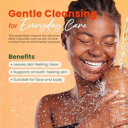 LAISAE Papaya Exfoliating Soap – Hydrating Face Moisturizer with Niacinamide, Shea Butter & Aloe Vera – Even Skin Tone Body Cleansing Bar for Sensitive Skin – Vegan, 3.52 oz (2 Bars) Avelisse