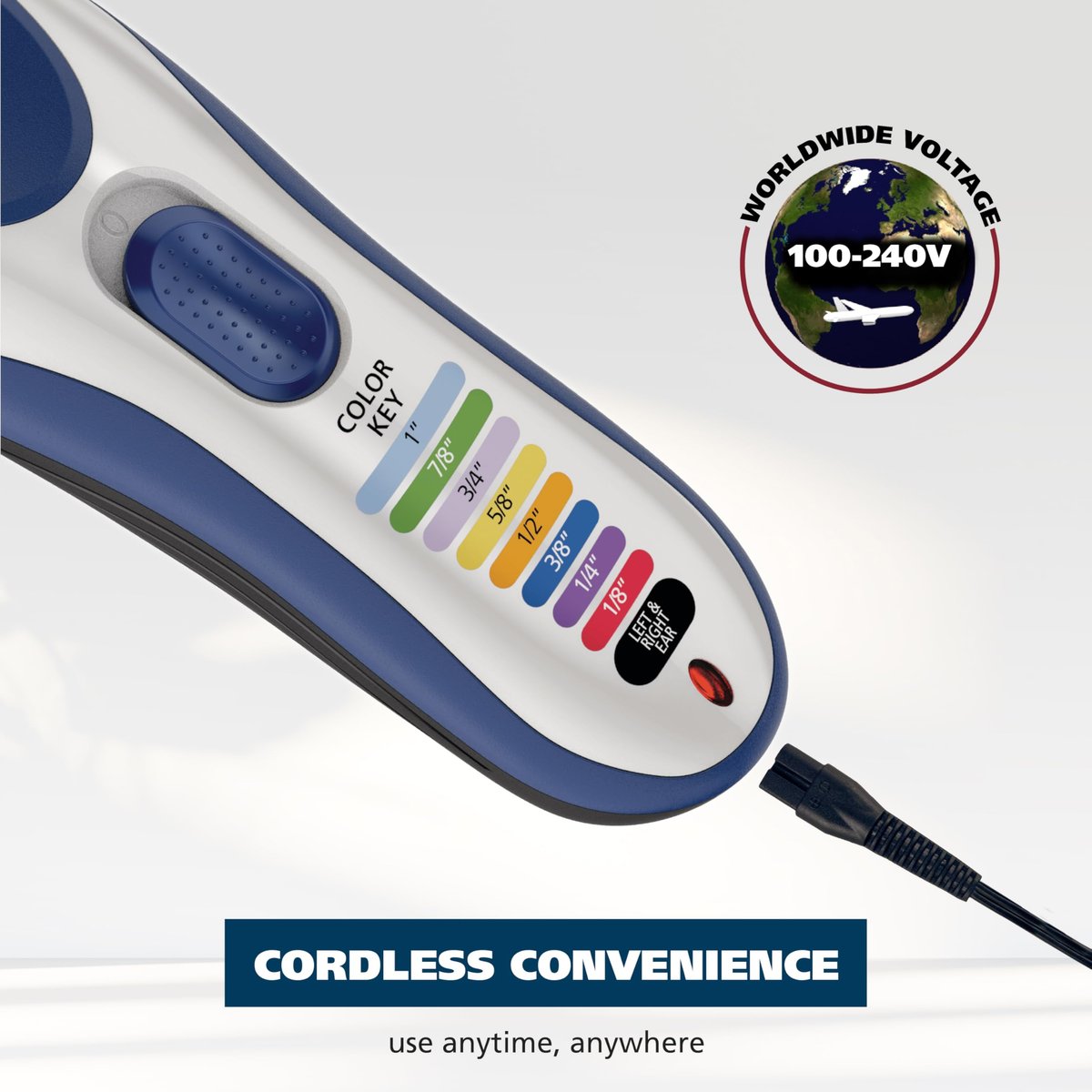 Wahl Color Pro Cordless Rechargeable Hair Clipper & Trimmer – Easy Color-Coded Guide Combs for Men, Women, & Children (Model 9649P) Avelisse