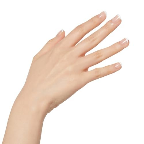 KISS Salon Acrylic Press On Nails - Crush Hour, White Petite Size Squoval Shape - 28 Nails with Glue, File & Stick - görsel 4