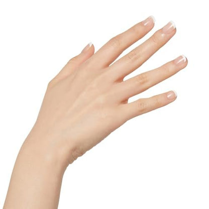 KISS Salon Acrylic Press On Nails - Crush Hour, White Petite Size Squoval Shape - 28 Nails with Glue, File & Stick