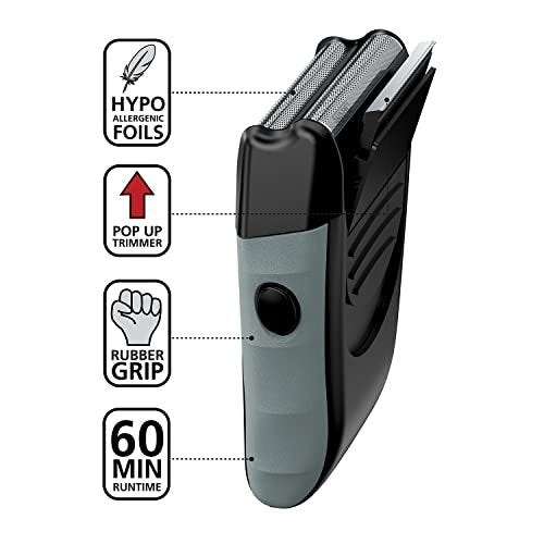 Wahl Bump-Free Rechargeable Foil Shaver - Hypoallergenic Titanium Cutters for Close, Smooth Shaving, Model 7339-300 Avelisse