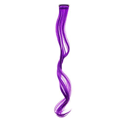SWACC 22 Pcs Colored Party Highlights Clip-In Hair Extensions - Multi-Colors Synthetic Hairpieces (11 Colors, Curly Wavy) Avelisse