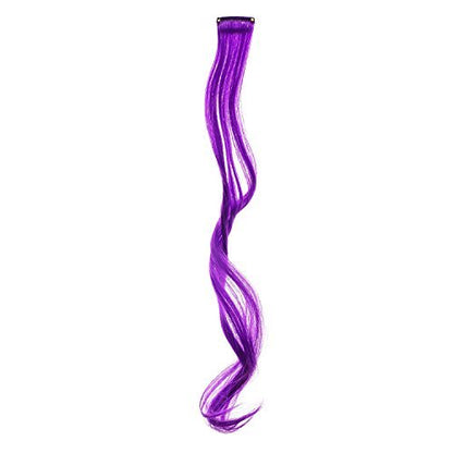 SWACC 22 Pcs Colored Party Highlights Clip-In Hair Extensions - Multi-Colors Synthetic Hairpieces (11 Colors, Curly Wavy) Avelisse