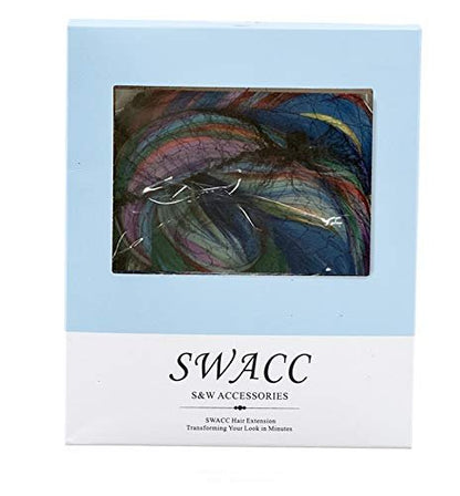 SWACC 22 Pcs Colored Party Highlights Clip-In Hair Extensions - Multi-Colors Synthetic Hairpieces (11 Colors, Curly Wavy) Avelisse