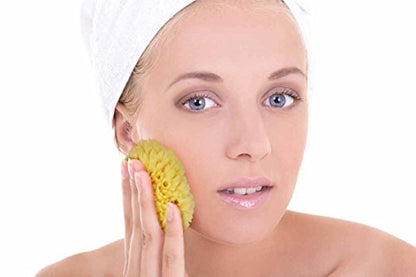 Real Natural Sea Sponges Multipack – 5pc Spa Gift Set in Premium Bag, Kind on Skin, for Bath Shower Facial Cleansing, Pamper Moms Brides Girlfriends & Teens (5 Pack Standard Packaging)