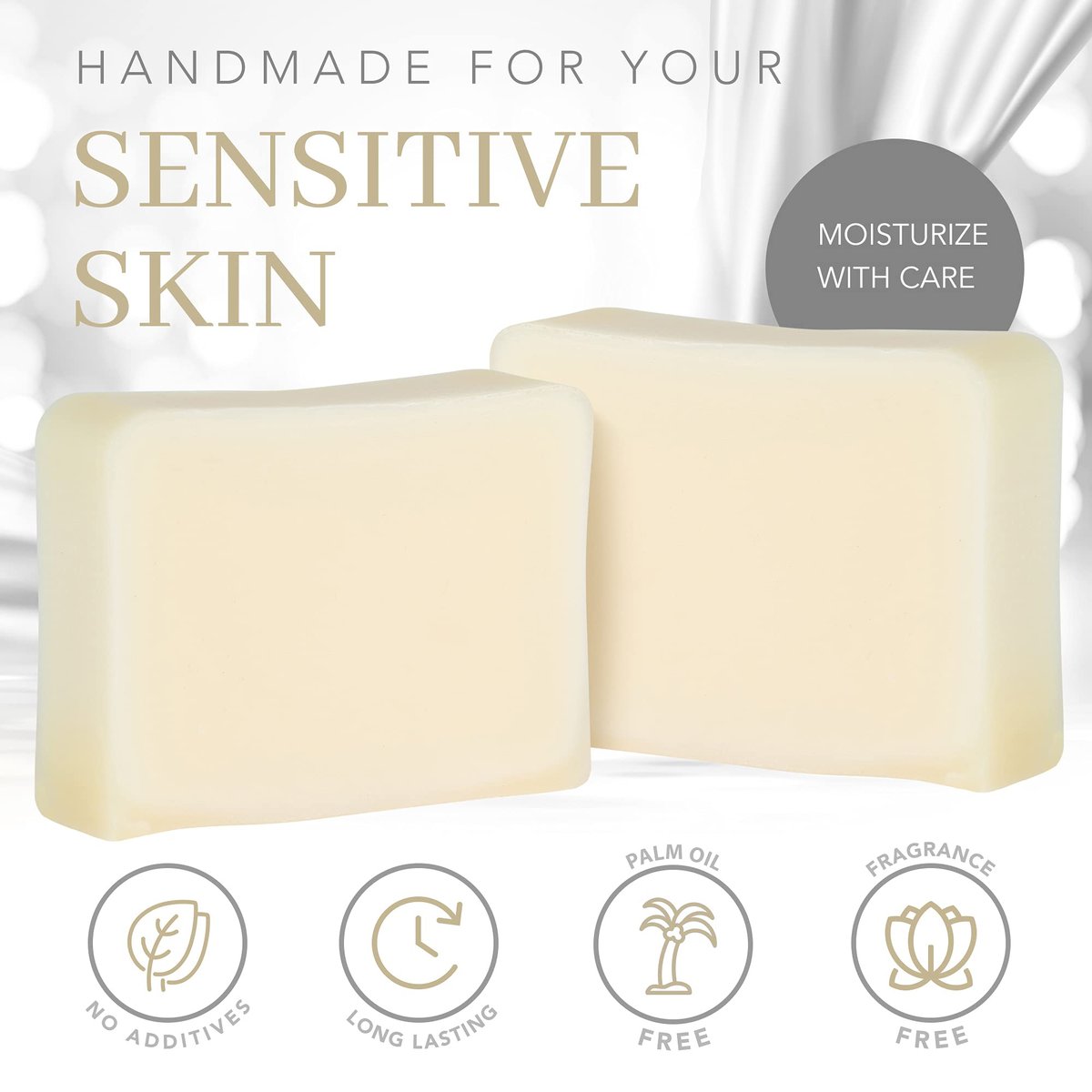 Natural Tallow Bar Soap for Sensitive Skin – Unscented, Handmade, 4 oz – Relieves Eczema Symptoms – No Additives, Palm Oil-Free - görsel 6