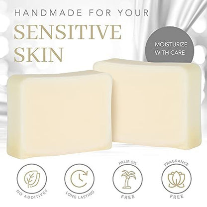 Natural Tallow Bar Soap for Sensitive Skin – Unscented, Handmade, 4 oz – Relieves Eczema Symptoms – No Additives, Palm Oil-Free
