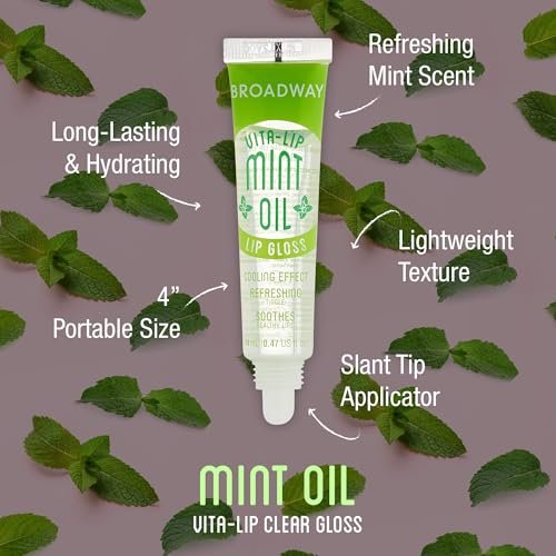 Ruby Kisses Broadway Vita-Lip Clear Lip Gloss 5-Pack: Mint, Rosehip, Coconut, Argan Oil, Mango Butter - Ultra-Hydrating High-Shine Non-Sticky Finish - görsel 3