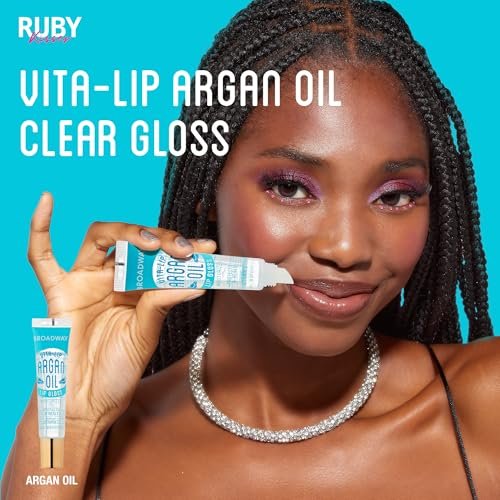 Ruby Kisses Broadway Vita-Lip Clear Lip Gloss 5-Pack: Mint, Rosehip, Coconut, Argan Oil, Mango Butter - Ultra-Hydrating High-Shine Non-Sticky Finish - görsel 15