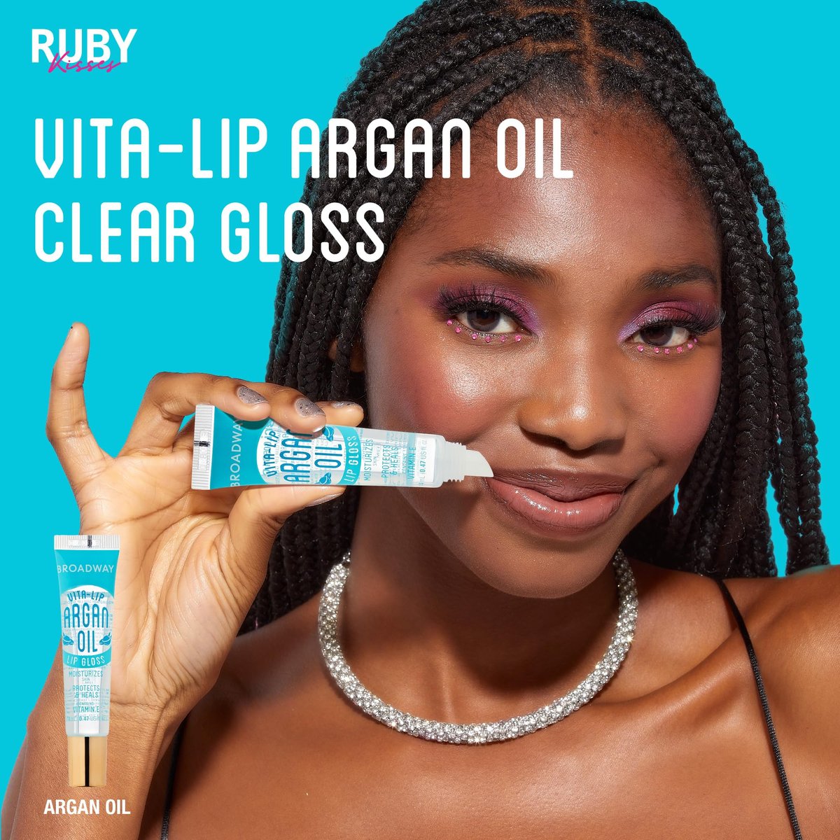 Ruby Kisses Broadway Vita-Lip Clear Lip Gloss (Mint Oil 3 Pack) - Ultra-Hydrating, High-Shine, Non-Sticky Finish with Cooling Effect Avelisse