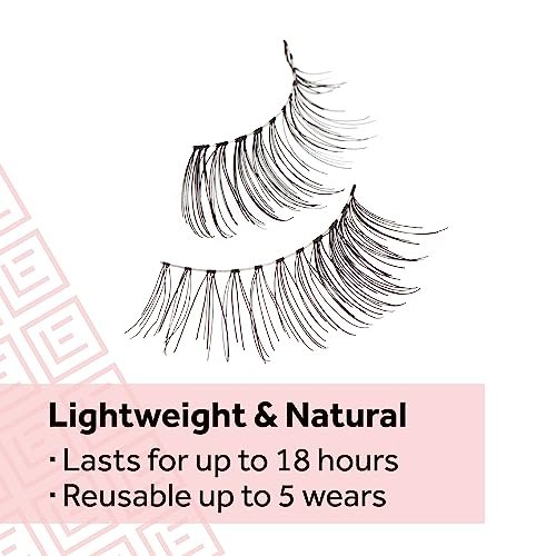 Eylure Naturals Accent No. 003 Reusable Eyelashes - Natural False Lashes with Adhesive, 1 Pair - görsel 8