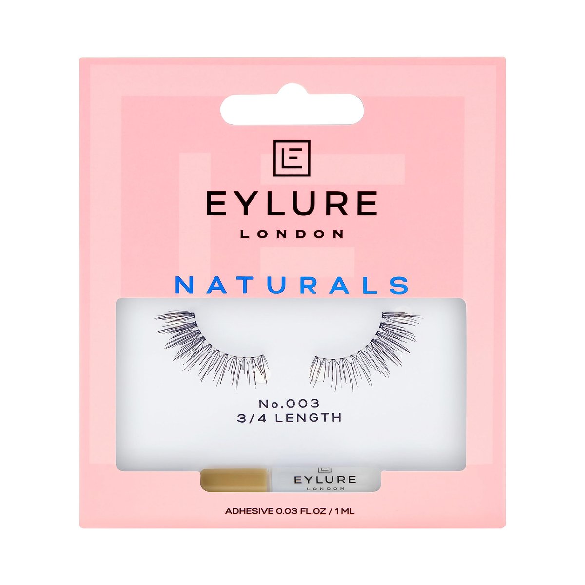 Eylure Naturals Accent No. 003 Reusable Eyelashes - Natural False Lashes with Adhesive, 1 Pair - görsel 1