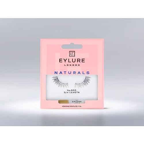 Eylure Naturals Accent No. 003 Reusable Eyelashes - Natural False Lashes with Adhesive, 1 Pair - görsel 14