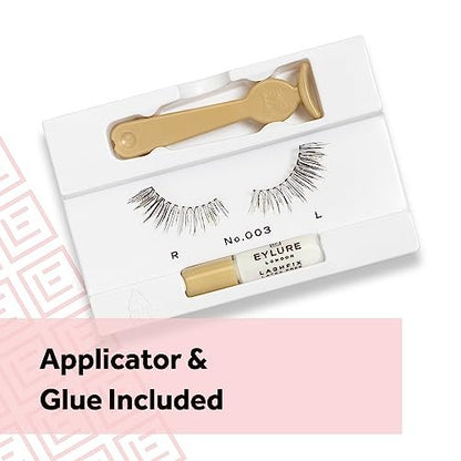 Eylure Naturals Accent No. 003 Reusable Eyelashes - Natural False Lashes with Adhesive, 1 Pair