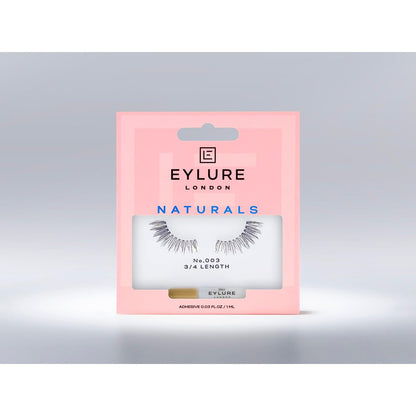 Eylure Naturals Accent No. 003 Reusable Eyelashes - Natural False Lashes with Adhesive, 1 Pair