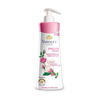 YARDLEY LONDON English Rose Moisturizing Body Lotion 400 ml – Hydrating & Fragrant Daily Lotion