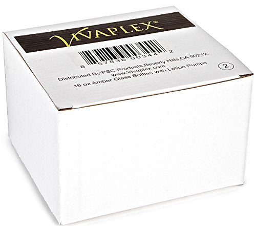 Vivaplex 16 oz Amber Glass Bottles with Black Lotion Pumps (2-Pack) - Empty Dispenser for Soap, Lotion, or Essential Oils - görsel 4