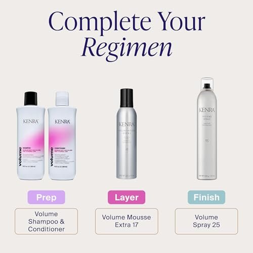 Kenra Professional Volume Spray 25 80% | Super Hold Finishing & Styling Hairspray | Flake-free & Fast-drying | Wind & Humidity Resistance | All Hair Types | 10 oz - görsel 12