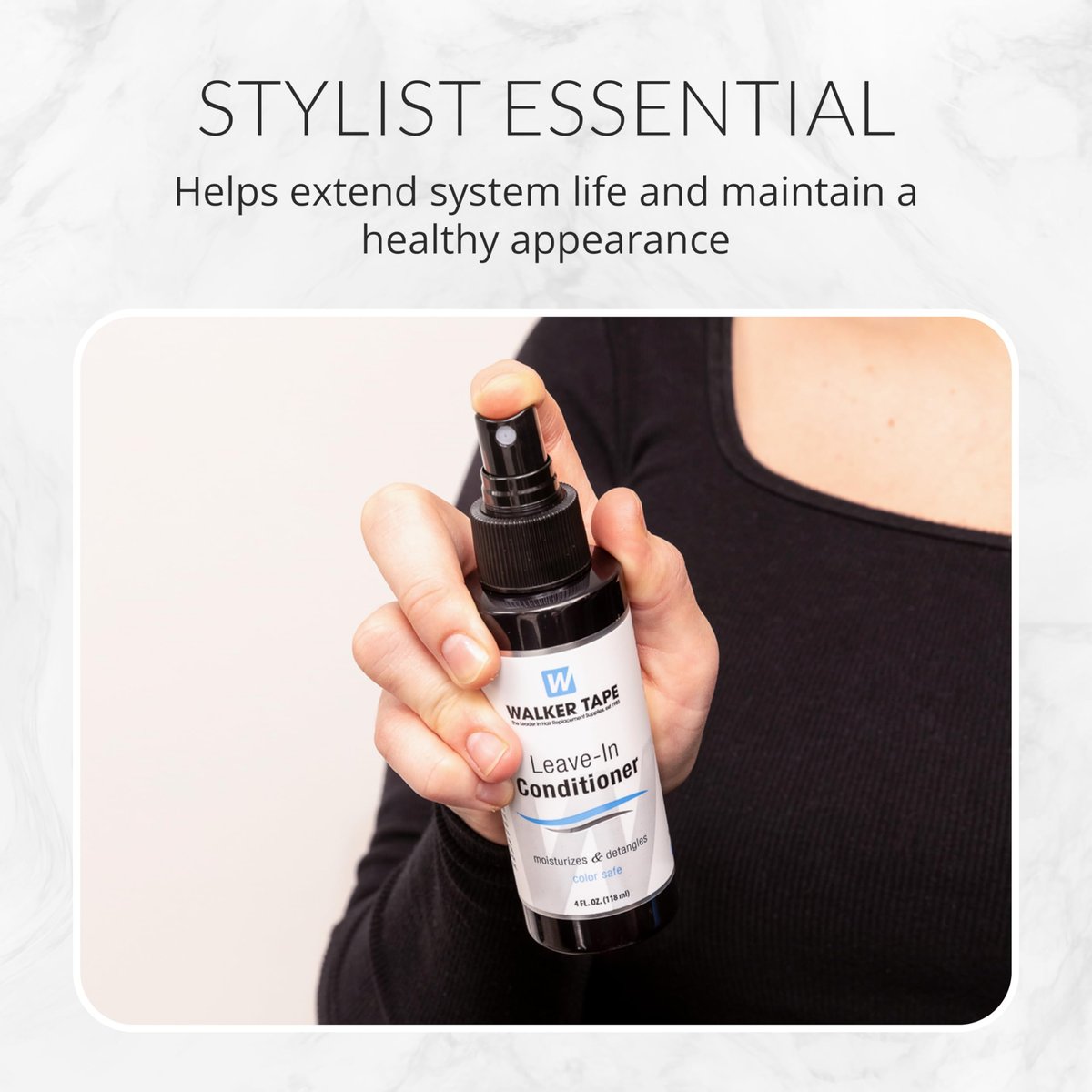 Walker Tape Leave-In Conditioner Spray for Wig Installs, Lace Systems & Hair Systems – 4 fl oz Avelisse