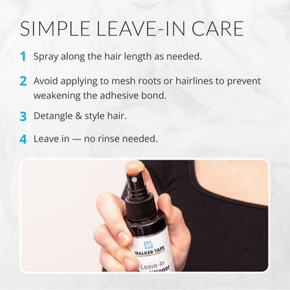 Walker Tape Leave-In Conditioner Spray for Wig Installs, Lace Systems & Hair Systems – 4 fl oz Avelisse