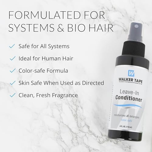 Walker Tape Leave-In Conditioner Spray for Wig Installs, Lace Systems & Hair Systems – 4 fl oz Avelisse