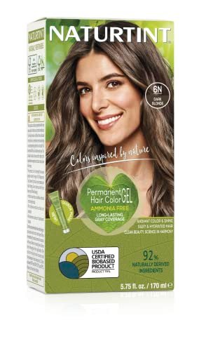 Naturtint Hair Color 6N Dark Blonde - Permanent Plant-Based Hair Dye, 5.28 oz - görsel 2