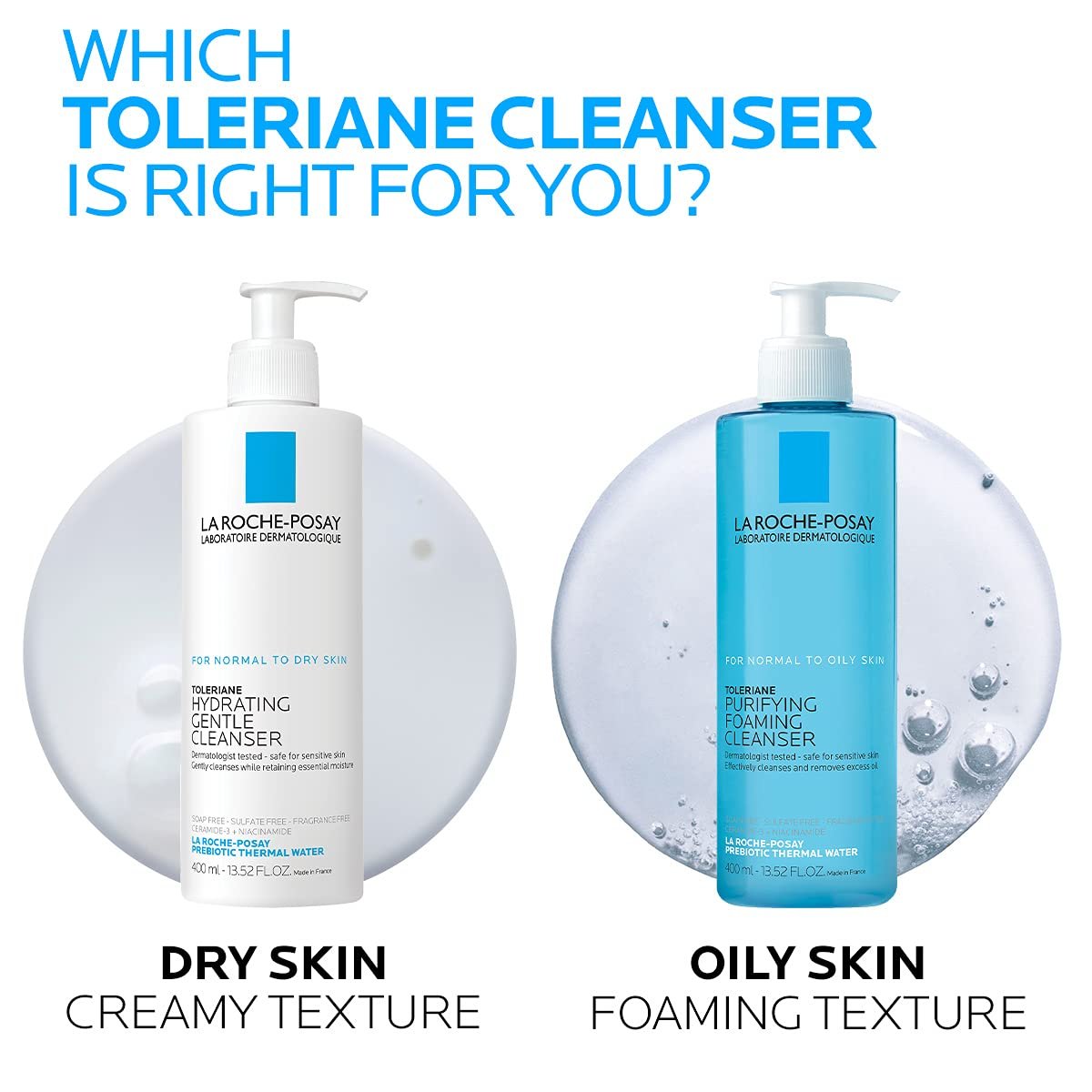 La Roche-Posay Toleriane Purifying Foaming Facial Cleanser - Oil Free Face Wash with Niacinamide + Ceramides for Sensitive Skin, 13.52 Fl Oz - görsel 13