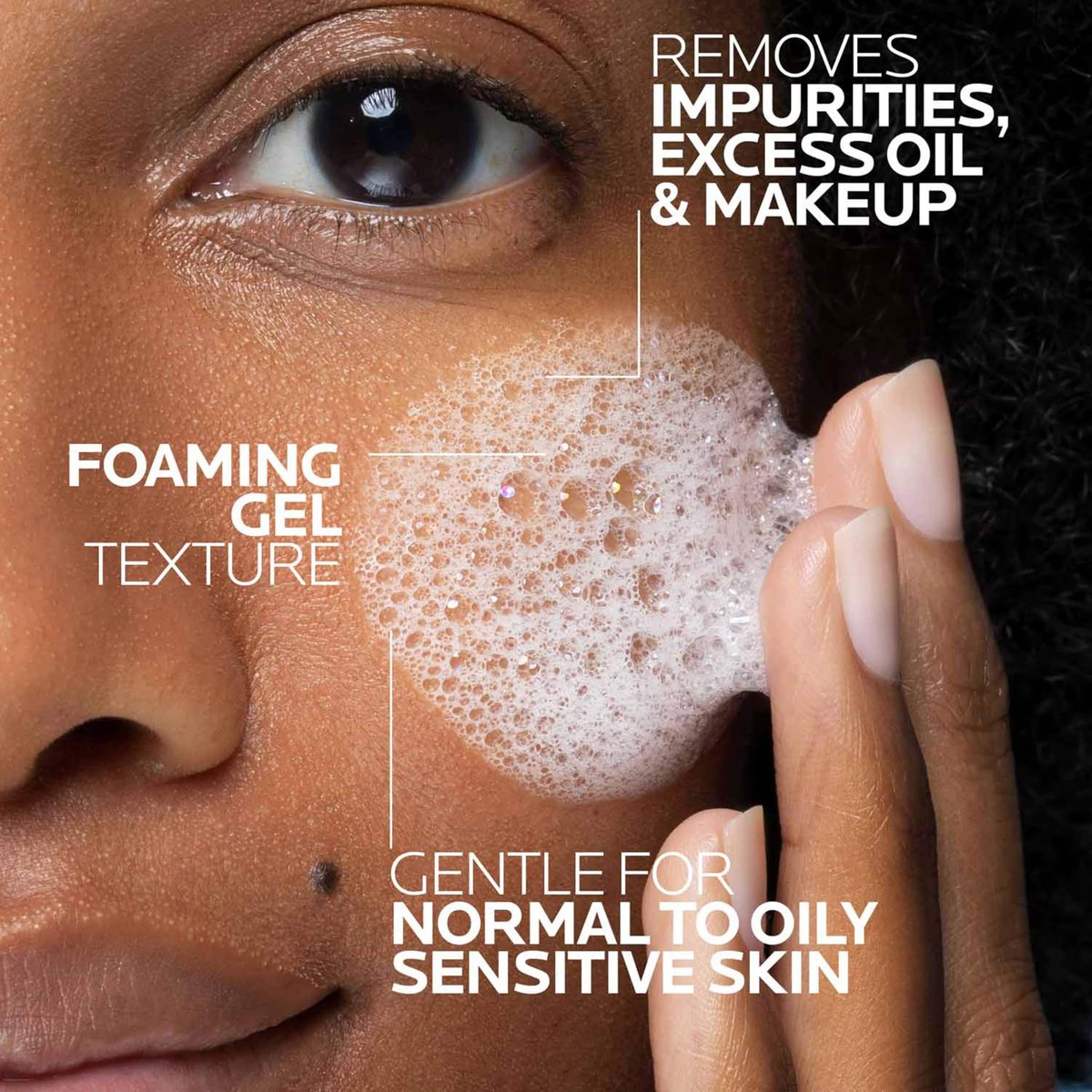 La Roche-Posay Toleriane Purifying Foaming Facial Cleanser - Oil Free Face Wash with Niacinamide + Ceramides for Sensitive Skin, 13.52 Fl Oz - görsel 5