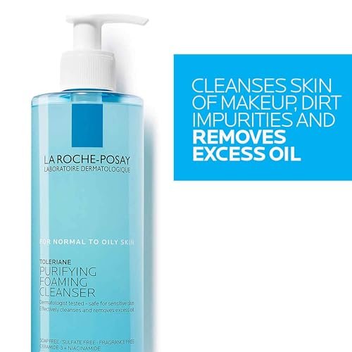 La Roche-Posay Toleriane Purifying Foaming Facial Cleanser - Oil Free Face Wash with Niacinamide + Ceramides for Sensitive Skin, 13.52 Fl Oz - görsel 10