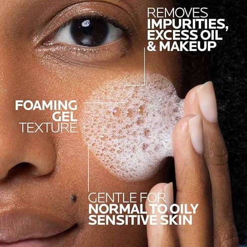 La Roche-Posay Toleriane Purifying Foaming Facial Cleanser - Oil Free Face Wash with Niacinamide + Ceramides for Sensitive Skin, 13.52 Fl Oz - görsel 6