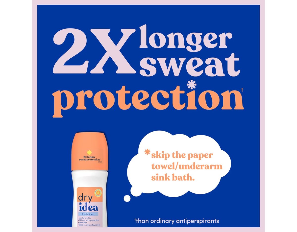 Dry Idea Fresh Linen Roll-On Antiperspirant Deodorant, 3.25 oz – Long-Lasting Odor & Wetness Protection Avelisse