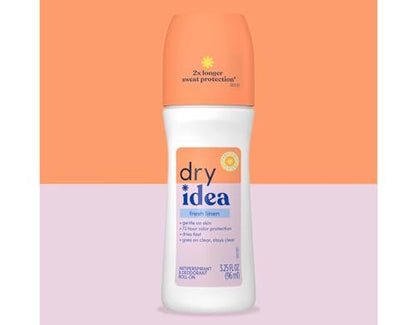 Dry Idea Fresh Linen Roll-On Antiperspirant Deodorant, 3.25 oz – Long-Lasting Odor & Wetness Protection Avelisse