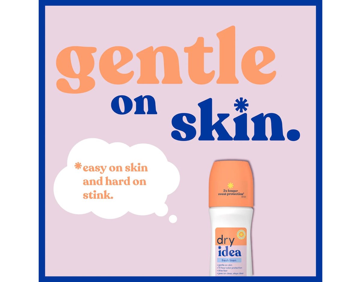 Dry Idea Fresh Linen Roll-On Antiperspirant Deodorant, 3.25 oz – Long-Lasting Odor & Wetness Protection Avelisse