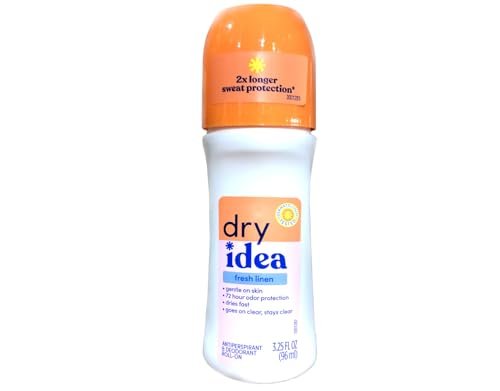 Dry Idea Fresh Linen Roll-On Antiperspirant Deodorant, 3.25 oz – Long-Lasting Odor & Wetness Protection Avelisse