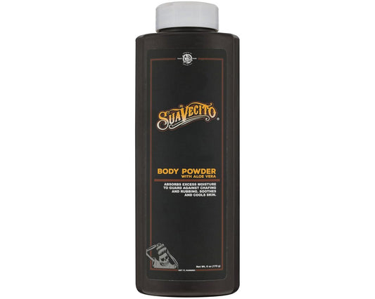 Suavecito Body Powder with Aloe Vera – Original Scent, 6 oz – Long Lasting Comfort, Chafing Protection & Moisture Control