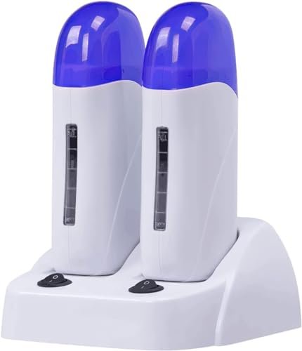 SUBAY Roll on Wax Warmer – Double Cartridge Electric Wax Heater for Smooth Hair Removal on Face, Legs, Armpit, Bikini, Brazilian & More (White, 110V) Avelisse