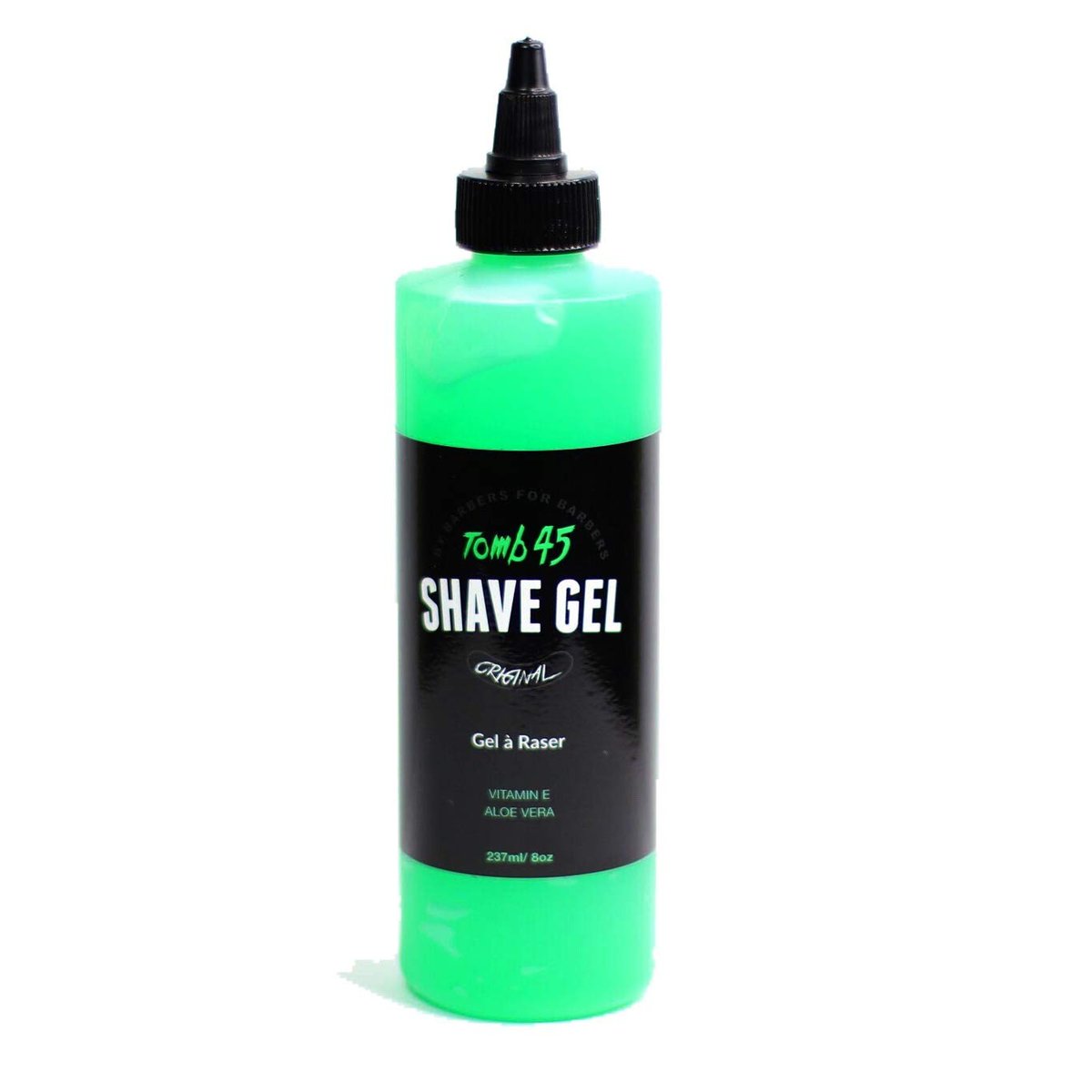 Tomb 45 Non-Foaming Shave Gel for Men – Clear Shaving Gel with Vitamin E & Aloe Vera, Sensitive Skin Moisturizer, 8 oz - görsel 1