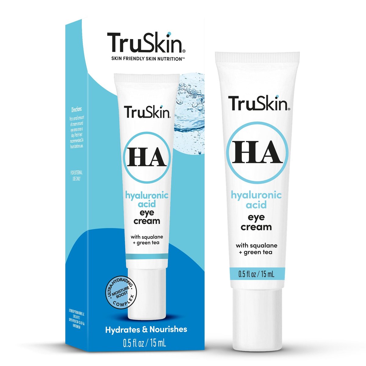TruSkin Eye Cream – Hydrate, Brighten & Reduce Dark Circles & Puffiness with Hyaluronic Acid, Squalane & Green Tea Avelisse