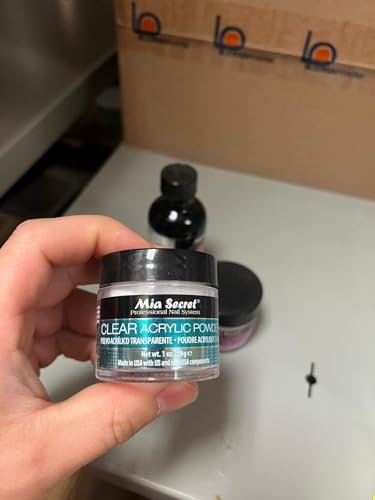 Mia Secret Acrylic Nail Kit - 2oz Liquid Monomer + 1oz Clear & 1oz Pink Acrylic Powder for Professional Nail Art Avelisse