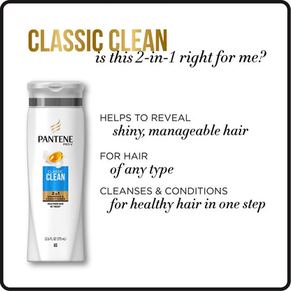 Pantene Pro-V Classic Clean 2-in-1 Shampoo & Conditioner, 30.4 fl oz Avelisse