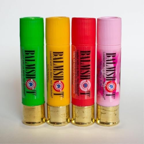 BALMSHOT Lip Balm Multipack - 4 SPF 15 Beeswax Chapsticks with Aloe & Vitamin E, PABA Free, Long Lasting Moisturizer - Made in USA Avelisse