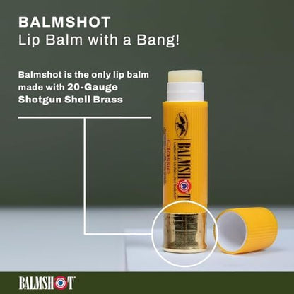 BALMSHOT Lip Balm Multipack - 4 SPF 15 Beeswax Chapsticks with Aloe & Vitamin E, PABA Free, Long Lasting Moisturizer - Made in USA Avelisse