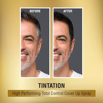 Red by Kiss Tintation Temporary Hair Color Spray - Black, 2.82 oz - Instant Gray Root Touch Up & Hairline Touch-Up, Water-Resistant, Smudge-Proof, Easy Wash Out