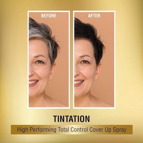 Red by Kiss Tintation Temporary Hair Color Spray - Black, 2.82 oz - Instant Gray Root Touch Up & Hairline Touch-Up, Water-Resistant, Smudge-Proof, Easy Wash Out - görsel 7