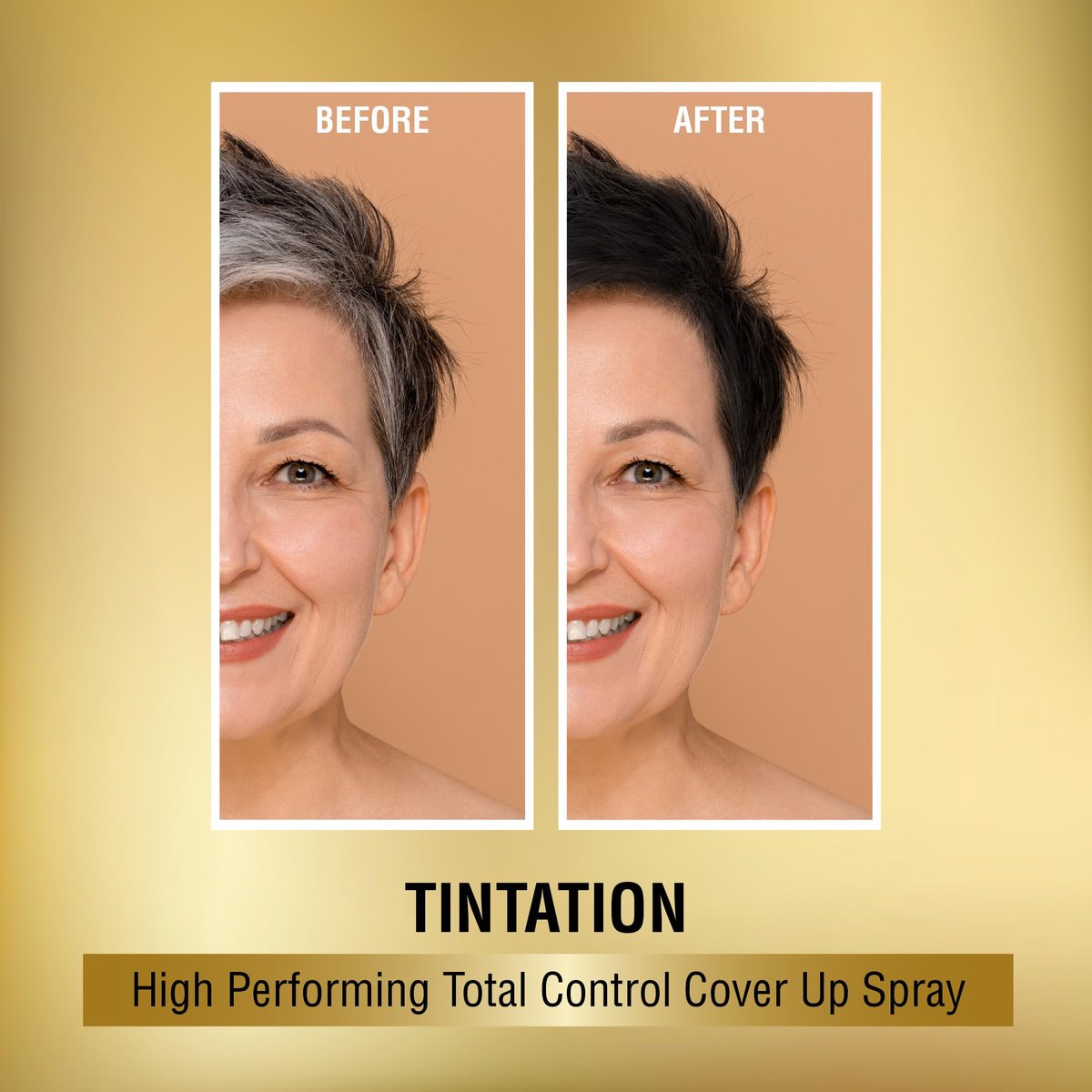 Red by Kiss Tintation Temporary Hair Color Spray - Black, 2.82 oz - Instant Gray Root Touch Up & Hairline Touch-Up, Water-Resistant, Smudge-Proof, Easy Wash Out - görsel 8