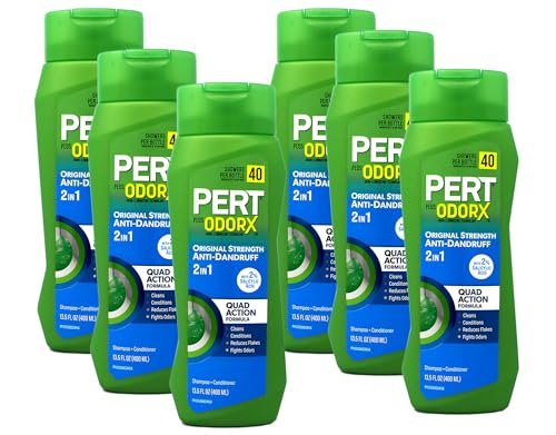 PERT 2-in-1 Shampoo and Conditioner, Anti-Dandruff, 13.5 Fl Oz (Pack of 6) Avelisse